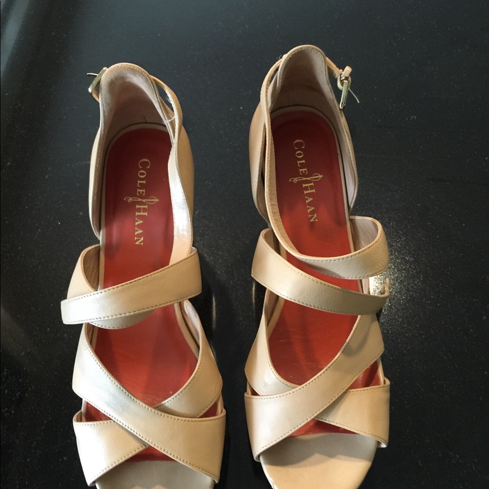 Cole Haan Tan Platforms